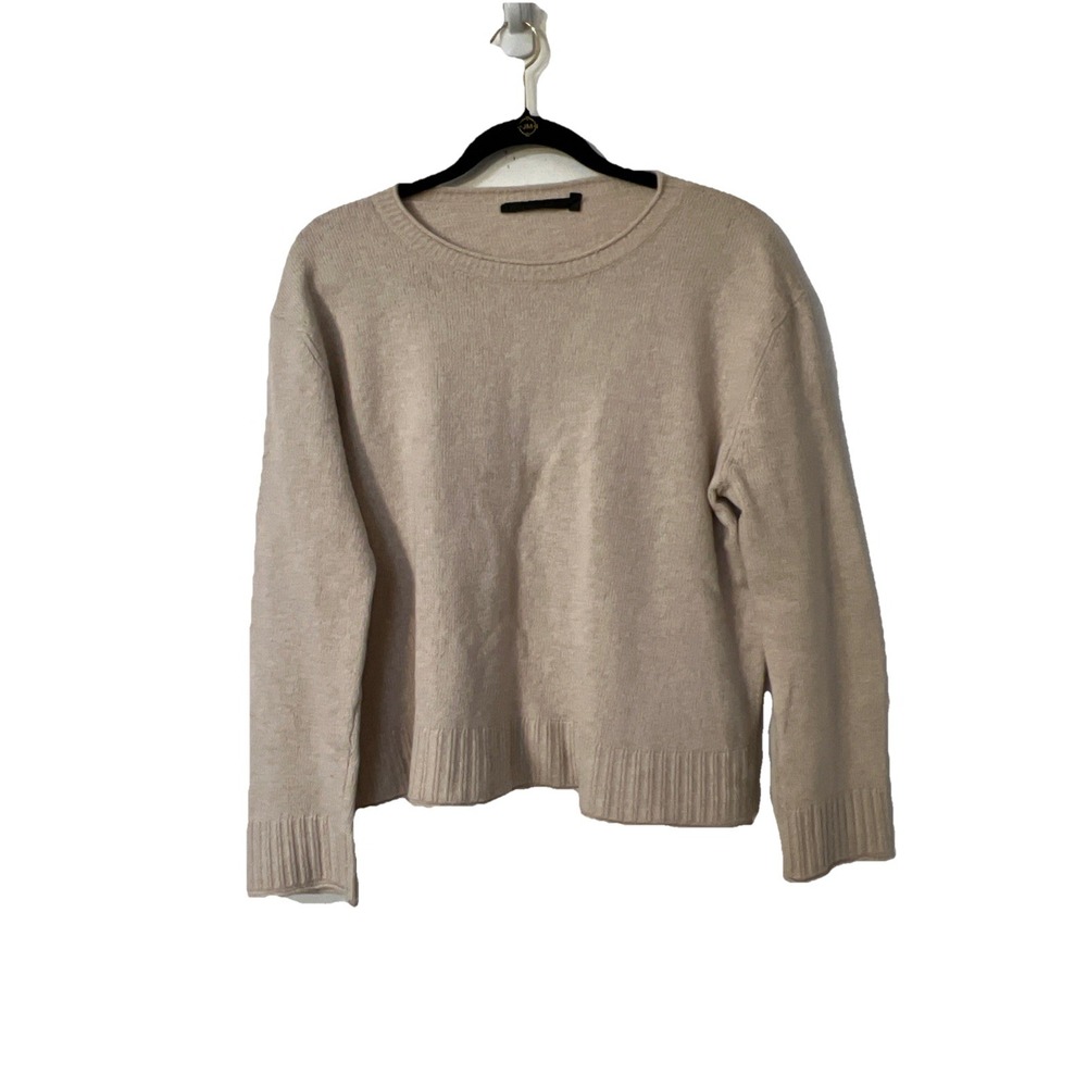 Jenni Kayne XL Everyday Crew Neck Cashmere Wool Blend Pulloverโ Sweater Oatmeal
